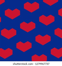 Valentine's day pattern. Sale, Offer, banner template. Red heart in paper cut style on background. Space for Text. Shop market poster design. Romantic Holidays. Love. Vector wallpaper for 14 February