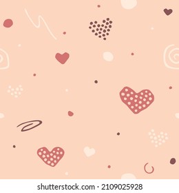 Valentine's day pattern. Scrapbooking seamless paper design.