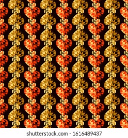 Valentine's day pattern. Seamless vector background with abstract shape, hearts.  Can be used for wallpapers, fill images, web page, background, surface