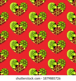 Valentine's day pattern. Seamless vector background with abstract shape, hearts.  Can be used for wallpapers, fill images, web page, background, surface