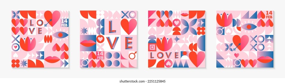 Valentines Day pattern templates.Romantic vector wallpapers