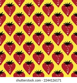 Patrón del Día de San Valentín con corazones feos y divertidos. Los adorables y groovy personajes de amor. Ilustración vectorial en estilo doodle