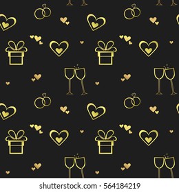 Valentines day pattern. Wedding pattern