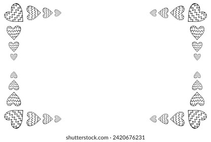 valentine's day. patterns. seamless patterns. hearts. Doodle. drawing. red. vector. on a white background. for textiles. for the repose. postcard.