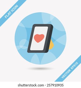 Valentine's Day photo frame flat icon with long shadow,eps10