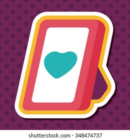 Valentine's Day photo frame flat icon with long shadow,eps10