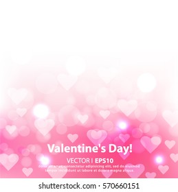 Valentine`s Day pink abstract background. Vector EPS 10 illustration.