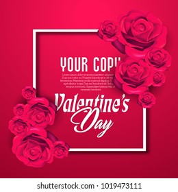 Valentines day, pink background