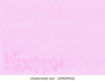 Valentine's day pink background with hearts