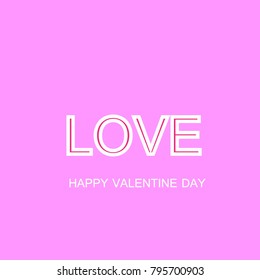 Valentine's Day Pink Background Illustration Valentine's Day