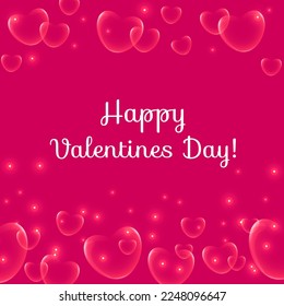 Valentine's day pink background template for advertisement, banner, party flyer, poster and brochure. Vector EPS10