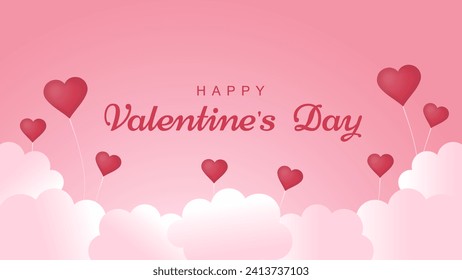 Valentine's day pink background vector ilustration