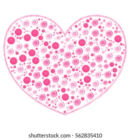 Valentine's day pink candy heart vector illustration