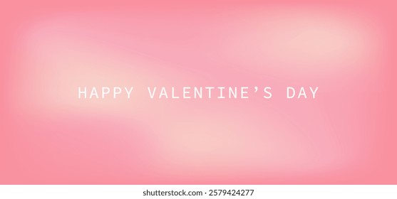 Valentine's Day pink gradient horizontal background. Vector illustration.