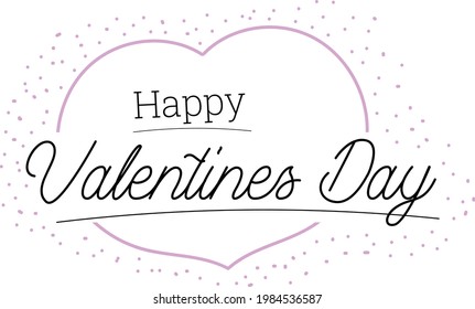 Valentine's day pink heart with lots of little dots