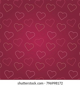 Valentine's Day. Pink Heart Pattern background with hearts
