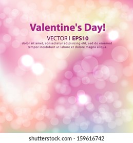 Valentine`s Day pink shines abstract background. Vector EPS 10 illustration.