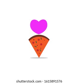 Valentine's Day Pizza icon design template