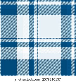 Valentines day plaid fabric tartan, satin background vector textile. Crossed seamless check texture pattern in cyan and pastel snow colors palette.