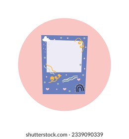 Valentine's Day Planner Sticker Illustration. Weekly planner with cute illustration terracotta theme graphic for journaling, sticker, and scrapbook.
