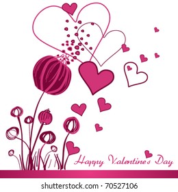 Valentine's day with poppy flower