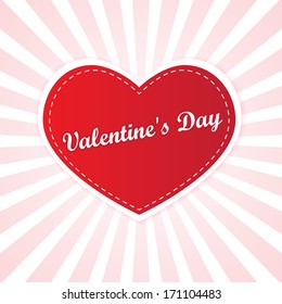valentine's day, popular abstract pink and white rays background television vintage
