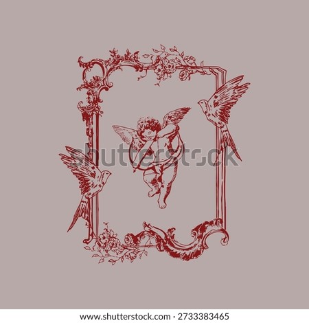 Valentines day post stamps in hand drawn charcoal style. Wedding invitation postal elements for poster, placard or postcard prints. Love vector illustrations for mail, letters, postcards and scrapbook