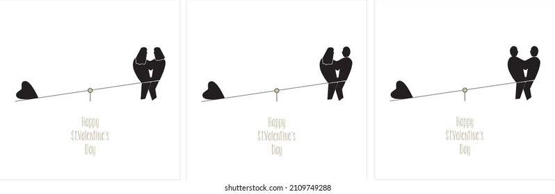 Valentine's Day Postcard. 14 February