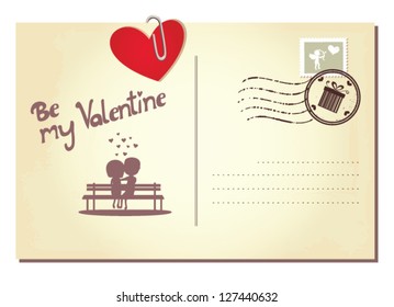 Valentine's day postcard