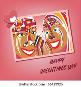 Valentines day postcard