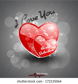 Valentine's Day postcard background template