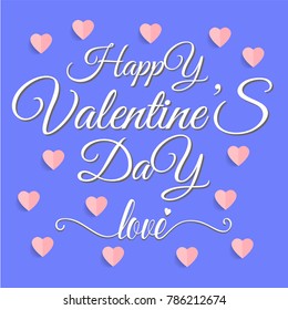 Valentine's day postcard and greeting happiness