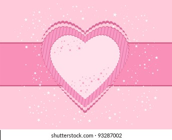 valentine's day postcard with heart