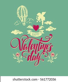 valentine's day postcard with label