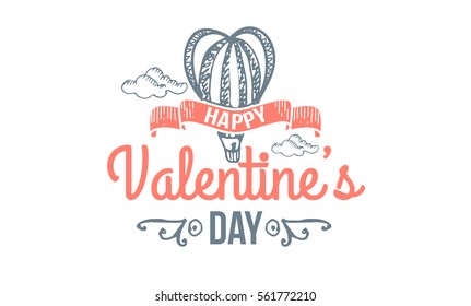 valentine's day postcard with labels