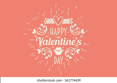 valentine's day postcard with labels