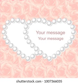 Valentine's Day. Postcard for Valentine's Day.  Also suitable for invitation card. Vector illustration.