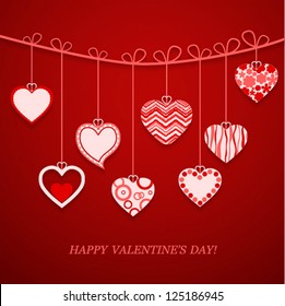 Valentine's day postcard. Vector illustration.