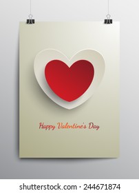 Valentines Day poster background. Abstract vector illustration eps 10 