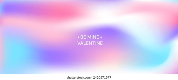 Valentine's day poster. Be my valentine inscription. Lovely modern art poster cover design.