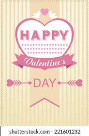 Valentine's Day poster /card. Typography. Vector illustration, eps 10.