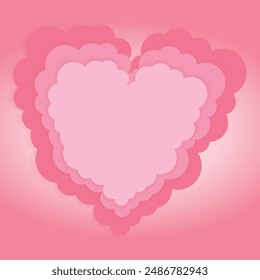 Valentine's Day poster, greeting card, cover, label, sale promotion templates, pattern background in modern trendy geometric style. Vector symbols of love in shape of heart for happy days