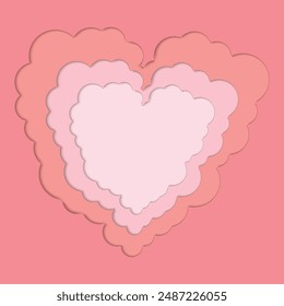 Valentine's Day poster, greeting card, cover, label, sale promotion templates, pattern background in modern trendy geometric style. Vector symbols of love in shape of heart for happy days