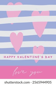 Valentine's Day poster, greeting card, cover, label, sale promotion templates, pattern background in modern trendy geometric style.