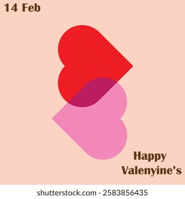 Valentine's Day poster, greeting card, cover, label, sale promotion templates, pattern background in modern trendy geometric style.