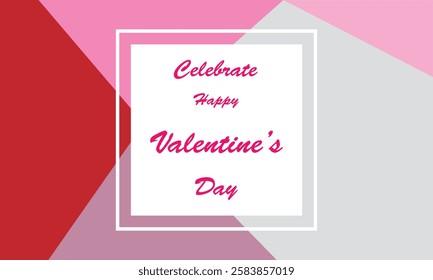 Valentine's Day poster, greeting card, cover, label, sale promotion templates, pattern background in modern trendy geometric style.