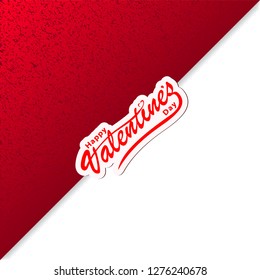 Valentine's Day Poster of Holiday Card. Vector Illustration.