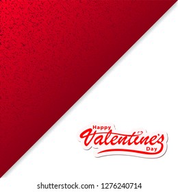 Valentine's Day Poster of Holiday Card. Vector Illustration.