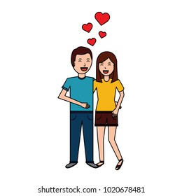 valentines day poster with man and woman tenderly hugging 