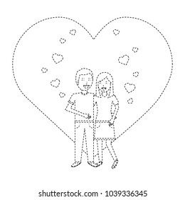 valentines day poster with man and woman tenderly hugging